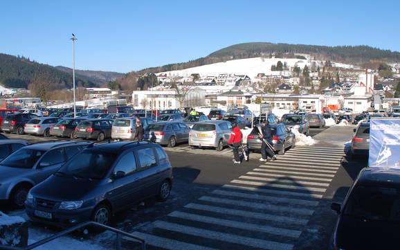 Assia Settentrionale: Accesso nei comprensori sciistici e parcheggio – Accesso, parcheggi Willingen - Ettelsberg