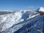 Vista sulle discese nella Taynton Bowl