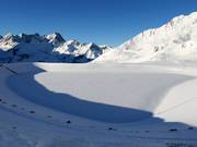 Lago artificiale per l'innevamento a Kühtai