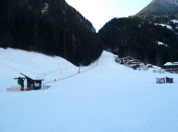 Vista sulla pista da sci presso lo skilift Mühlegglift