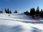 La pista facile presso la seggiovia Greenway