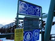 Informazioni all'ingresso degli impianti di risalita