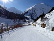 Fine della discesa a valle a Vent