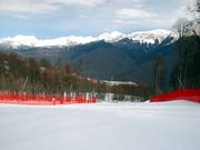Dalla pista Kaskad si gode la vista sul Rosa-Plateau.
