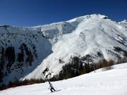 Vista da Fleiss verso lo Schareck e l'impegnativo itinerario sciistico Fleisstal
