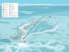 Mappa delle piste Sjusjøen