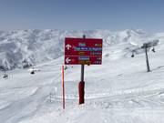 Segnaletica delle piste nel comprensorio sciistico