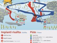 Mappa delle piste Pian Cales - San Bernardino