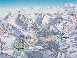 Mappa delle piste Saas-Fee