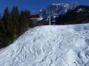 Una piccola deviazione nella neve fresca è possibile.