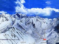 Mappa delle piste Valle Manantiales