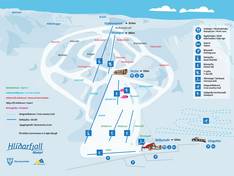 Mappa delle piste Hlíðarfjall - Akureyri