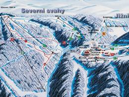 Mappa delle piste Červenohorské sedlo
