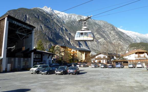 Tirol West: Accesso nei comprensori sciistici e parcheggio – Accesso, parcheggi Venet - Landeck/Zams/Fliess