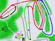 Mappa delle piste Bleymard Mont Lozère