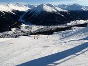 Discesa a valle difficile verso Davos