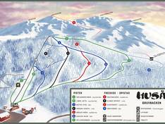 Mappa delle piste Gruvbacken