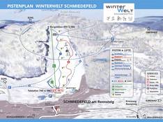 Mappa delle piste Schmiedefeld am Rennsteig