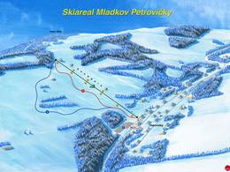 Mappa delle piste Mladkov-Petrovičky