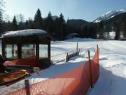 Area principianti presso lo skilift di esercitazione a valle