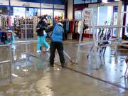 La stazione a valle viene pulita quotidianamente.