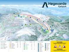Mappa delle piste Høgevarde