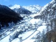 Vista su Samnaun dalla funivia