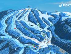 Mappa delle piste Říčky v Orlických horách