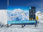 Segnaletica presso la stazione a monte Cimaross