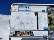 Mappa delle piste con informazioni operative aggiornate presso la stazione a monte