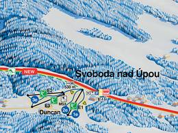 Mappa delle piste Svoboda nad Úpou