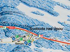 Mappa delle piste Svoboda nad Úpou