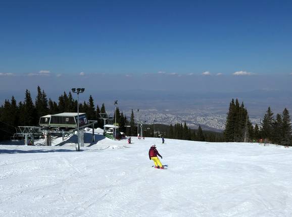 Vista dal comprensorio sciistico Vitosha su Sofia