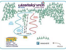 Mappa delle piste Lázeňský vrch - Lipová Lázně