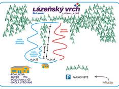 Mappa delle piste Lázeňský vrch - Lipová Lázně
