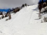 Pista nera sotto la seggiovia Butieres