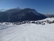 Pista facile presso la seggiovia Rinnerlift che scende verso Rinnen
