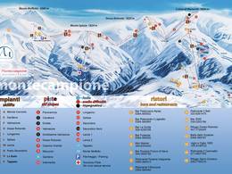 Mappa delle piste Montecampione - Alpiaz/Prato Secondino/Plan di Montecampione