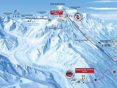 Mappa delle piste Aiguille du Midi (Chamonix)