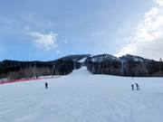 Vista dalla strada Grüntenseestraße sull’area sciistica Buron