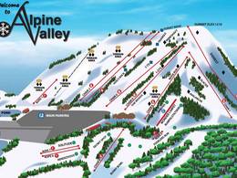 Mappa delle piste Alpine Valley - White Lake
