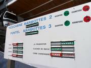 Tabellone informativo presso la seggiovia Marmotte II