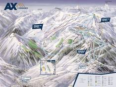 Mappa delle piste Ax 3 Domaines - Ax-les-Thermes