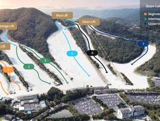 Mappa delle piste Jisan Forest Resort