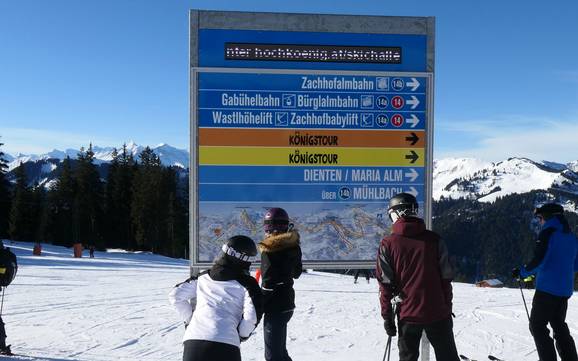 Hochkönig: Orientamento nei comprensori sciistici – Orientamento Hochkönig - Maria Alm/Dienten/Mühlbach