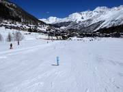 Percorso di slalom sulla pista facile Kalbermatten