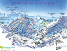 Mappa delle piste Montmin