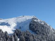 Vista sulla pista difficile La Crois Noir (Gryon)