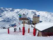 Segnaletica delle piste nel comprensorio sciistico Les 3 Vallées