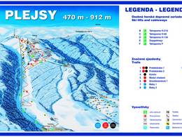 Mappa delle piste Plejsy - Krompachy